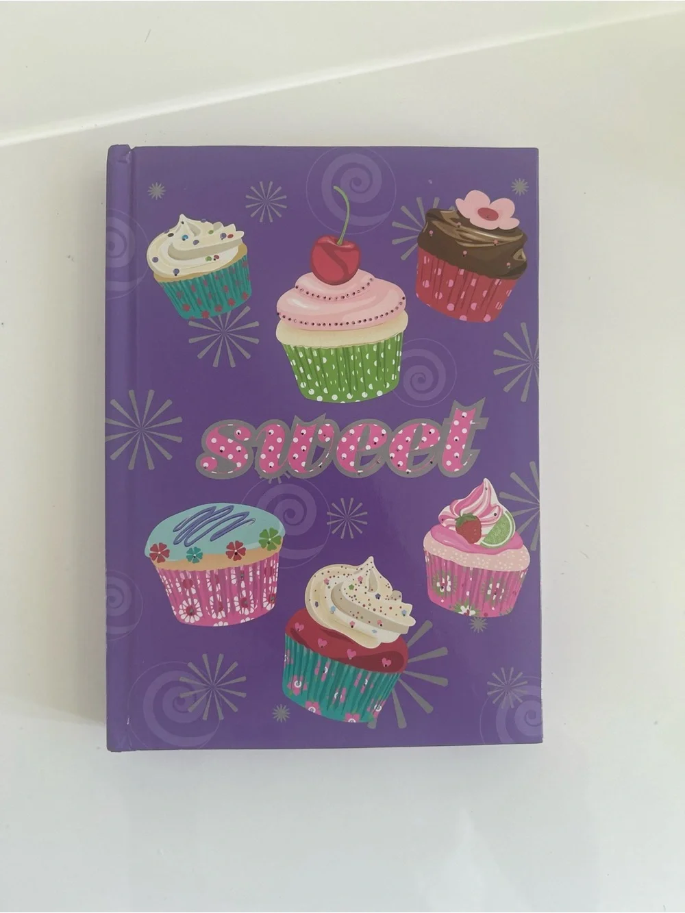 Sweet Cupcake Purple Hardback Notebook